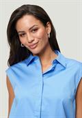 Bluse mit Bindeband ocean blue