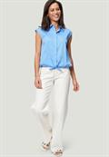 Bluse mit Bindeband ocean blue