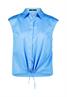 Bluse mit Bindeband ocean blue
