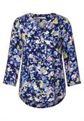 Bluse mit Blumen Muster grand blue