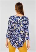 Bluse mit Blumen Muster grand blue