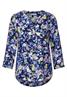 Bluse mit Blumen Muster grand blue