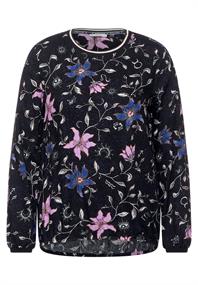 Bluse mit Blumen Print black