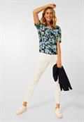 Bluse mit Blumen Print deep blue