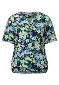 Bluse mit Blumen Print deep blue