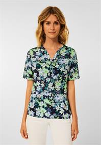 Bluse mit Blumen Print deep blue