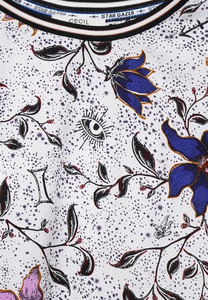 Bluse mit Blumen Print vanilla white
