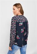 Bluse mit Blumen Printmix deep blue