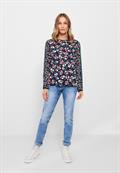 Bluse mit Blumen Printmix deep blue