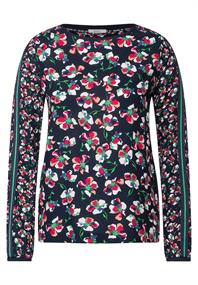 Bluse mit Blumen Printmix deep blue