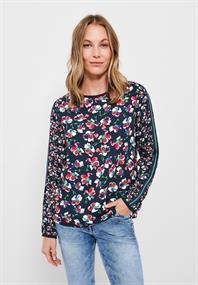 Bluse mit Blumen Printmix deep blue