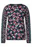 Bluse mit Blumen Printmix deep blue