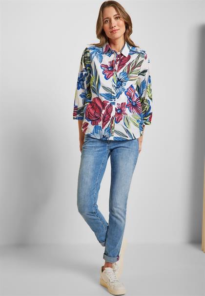 Bluse mit Blumenprint vanilla white