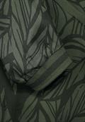 Bluse mit Blätter Print deep pine green