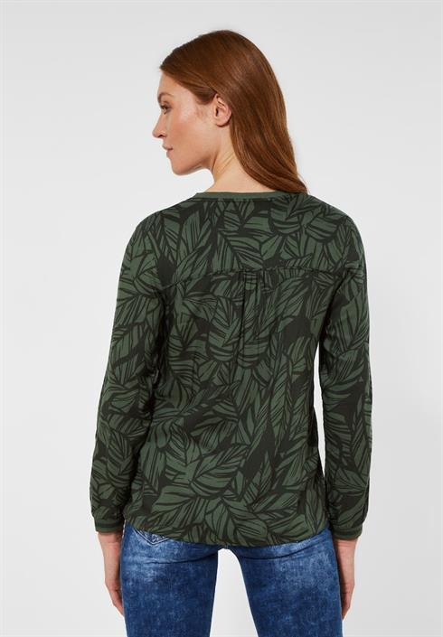 bluse-mit-blätter-print-deep-pine-green