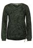 Bluse mit Blätter Print deep pine green