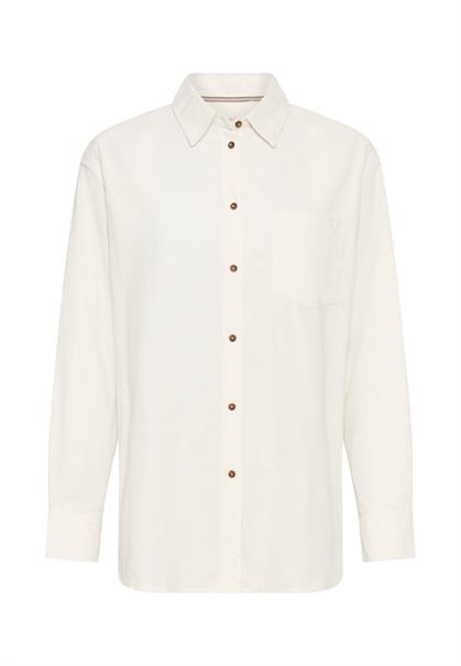 Bluse mit Brusttasche milk white