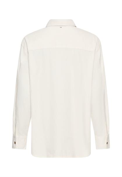 Bluse mit Brusttasche milk white