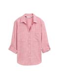 Bluse mit Brusttaschen berry red