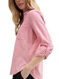 Bluse mit Brusttaschen berry red