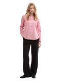 Bluse mit Brusttaschen berry red