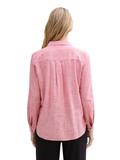 Bluse mit Brusttaschen berry red