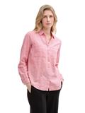 Bluse mit Brusttaschen berry red