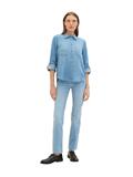 Bluse mit Brusttaschen clean mid stone blue denim