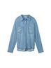 Bluse mit Brusttaschen clean mid stone blue denim