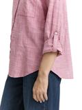 Bluse mit Brusttaschen dark pink
