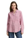 Bluse mit Brusttaschen dark pink