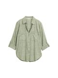 Bluse mit Brusttaschen deep ivy green