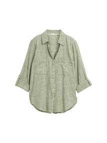 Bluse mit Brusttaschen deep ivy green