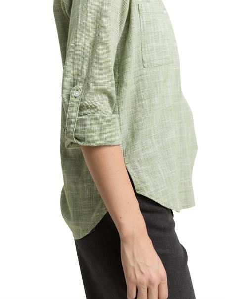 Bluse mit Brusttaschen deep ivy green