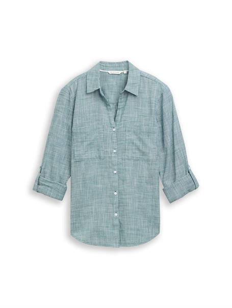 Bluse mit Brusttaschen deep meadow green