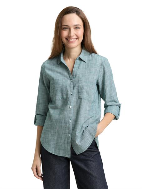 Bluse mit Brusttaschen deep meadow green