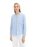 Bluse mit Brusttaschen dreamy blue