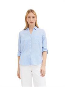 Bluse mit Brusttaschen dreamy blue