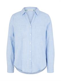Bluse mit Brusttaschen dreamy blue