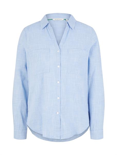 Bluse mit Brusttaschen dreamy blue