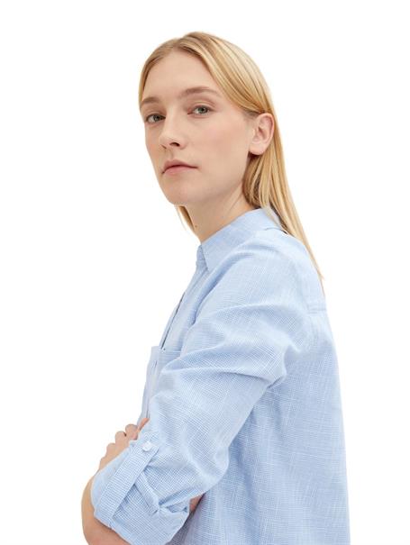 Bluse mit Brusttaschen dreamy blue