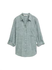 Bluse mit Brusttaschen explorer green