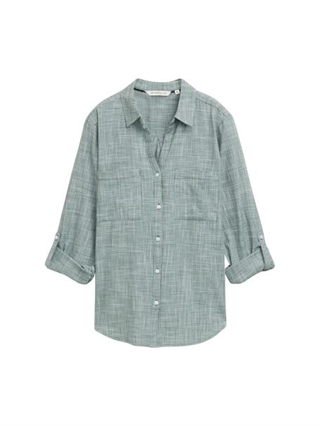 Bluse mit Brusttaschen explorer green