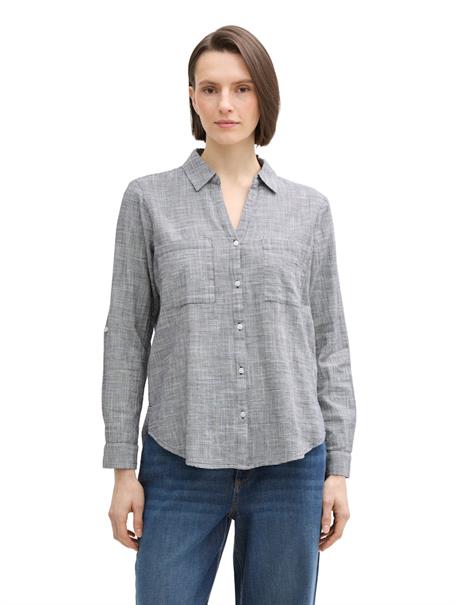 Bluse mit Brusttaschen midnight navy blue