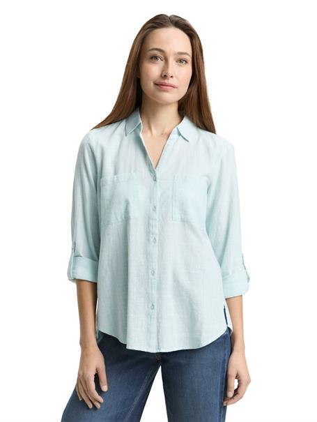 Bluse mit Brusttaschen new blue haze