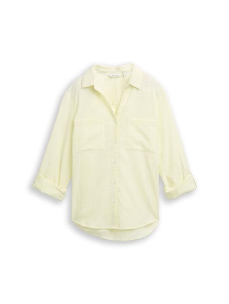 Bluse mit Brusttaschen soft lemon