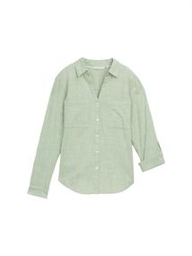 Bluse mit Brusttaschen true green