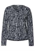 Bluse mit Buchstabenprint deep blue
