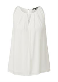 Bluse mit Crêpestruktur weiß