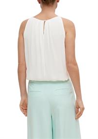 Bluse mit Crêpestruktur weiß